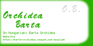 orchidea barta business card